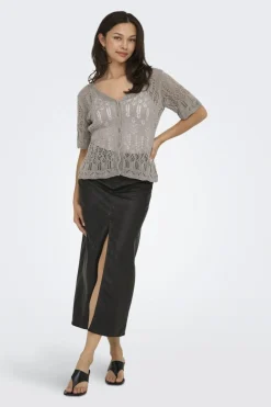 Onllovely Ss Glitter Button Top Knt*Only Outlet