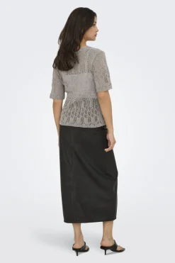 Onllovely Ss Glitter Button Top Knt*Only Outlet