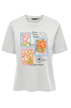 Only Onlmaya Flower S/S Tee Box< T-Shirts & Toppe