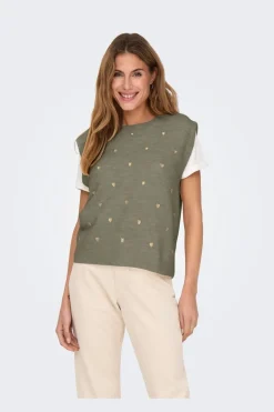 Onlmelody Sl Embroidery O-Neck Knt*Only