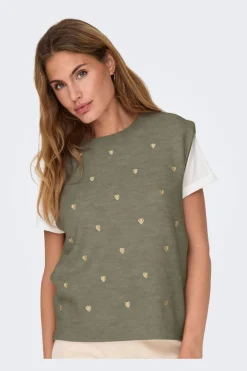 Onlmelody Sl Embroidery O-Neck Knt*Only