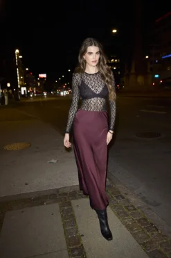 Only Onlmika Vis Satin Long Skirt< Nederdele