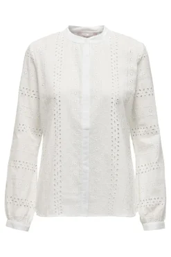 Only Onlmiriam Ls Emb Anglaise Blouse< Bluser & Skjorter|Ammevenligt Tøj