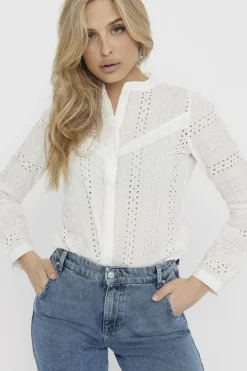 Only Onlmiriam Ls Emb Anglaise Blouse< Bluser & Skjorter|Ammevenligt Tøj