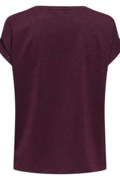 Only Onlmoster Glitter S/S Top< T-Shirts & Toppe