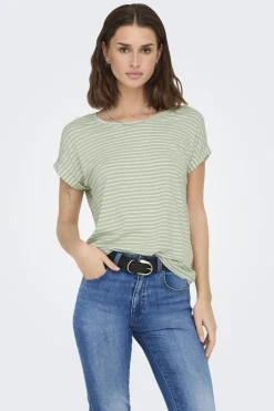 Only Onlmoster Stripe S/S O-Neck Top< T-Shirts & Toppe