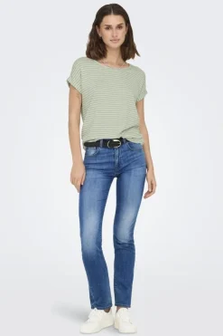 Only Onlmoster Stripe S/S O-Neck Top< T-Shirts & Toppe