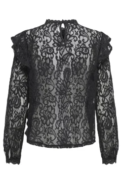 Onlnew Karo Ls Lace Ruffle Top*Only Hot