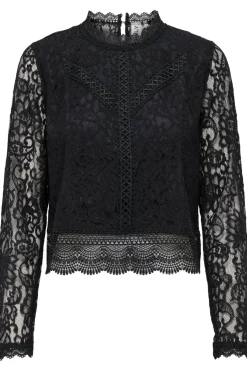 Only Onlnew Karo Ls Lace Top< Bluser & Skjorter