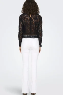 Only Onlnew Karo Ls Lace Top< Bluser & Skjorter