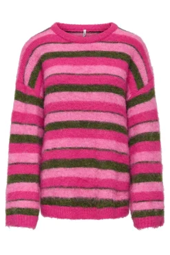 Only Onlperil Life Ls O-Neck Knt< Strik|Bluser & Skjorter