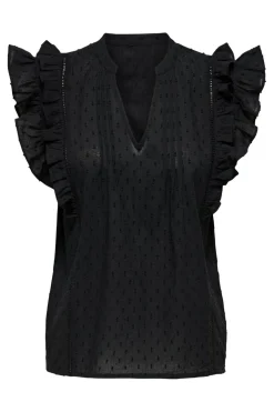 Onlraina S/L V-Neck Ruffle Top Ox*Only Hot