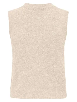 Onlrenata Sl O-Neck Pearl Vest Knt*Only Hot