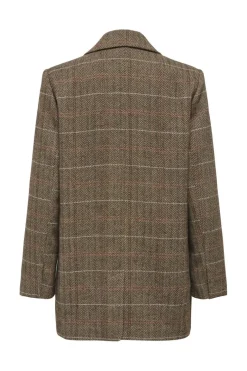 Only Onlricca Life Check Blazer Coat< Overtøj & Jakker