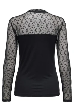 Only Onlsalina L/S Lace Mix Top< T-Shirts & Toppe