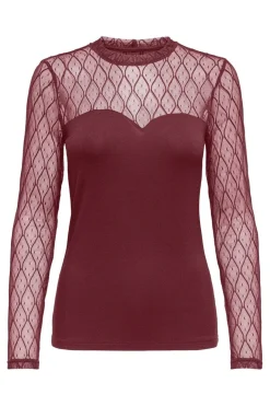 Onlsalina L/S Lace Mix Top*Only Hot