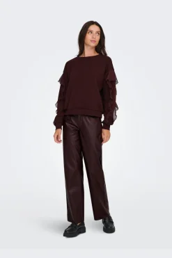 Onlscarlet L/S Flounce Swt*Only Sale