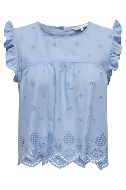 Only Onlsilla Life S/L Frill Top 15213398< T-Shirts & Toppe