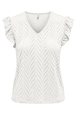 Onlsmilla S/L V-Neck Frill Top*Only New