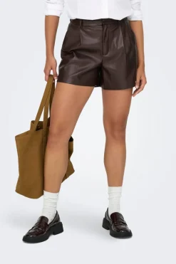 Only Onlsmooth Faux Lea Shorts 2< Shorts