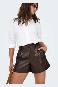 Only Onlsmooth Faux Lea Shorts 2< Shorts