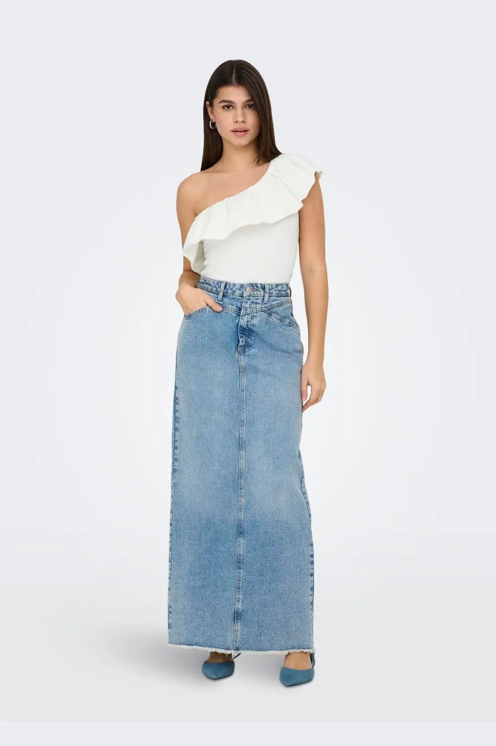 Onlsoffy One Shoulder Mix Top Box*Only Online