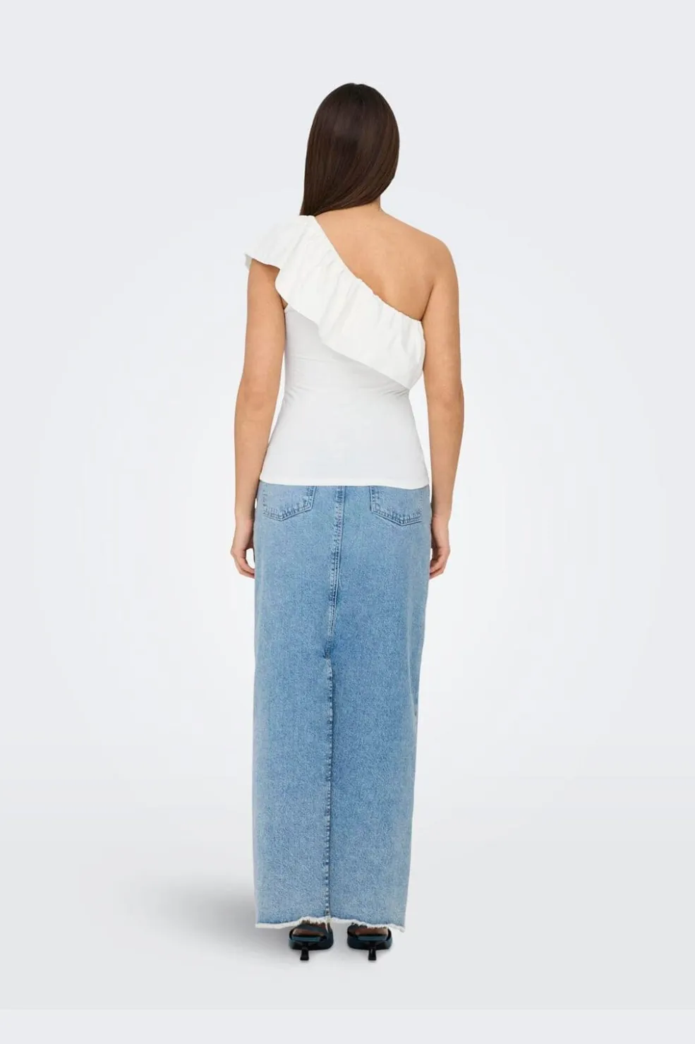 Onlsoffy One Shoulder Mix Top Box*Only Online