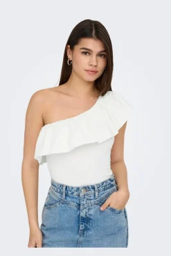 Onlsoffy One Shoulder Mix Top Box*Only Online