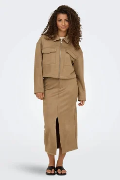 Only Onlstina Life Faux Suede Jacket Cc< Overtøj & Jakker