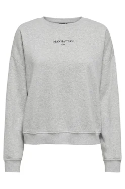 Only Onlsweat Life L/S Crew O.Size State< Bluser & Skjorter|Sweatsæt & Comfy Wear