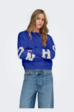 Onlsweat L/S Back/Sleeve Print Swt*Only Best