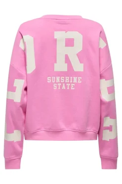 Only Onlsweat L/S Back/Sleeve Print Swt< Sweatsæt & Comfy Wear|Bluser & Skjorter