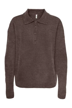 Only Onltalio Ls Polo Neck Bf Knt< Strik|Bluser & Skjorter