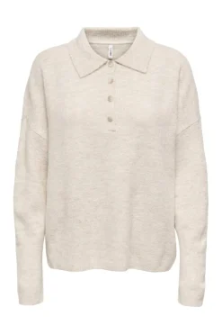 Only Onltalio Ls Polo Neck Bf Knt< Strik|Bluser & Skjorter