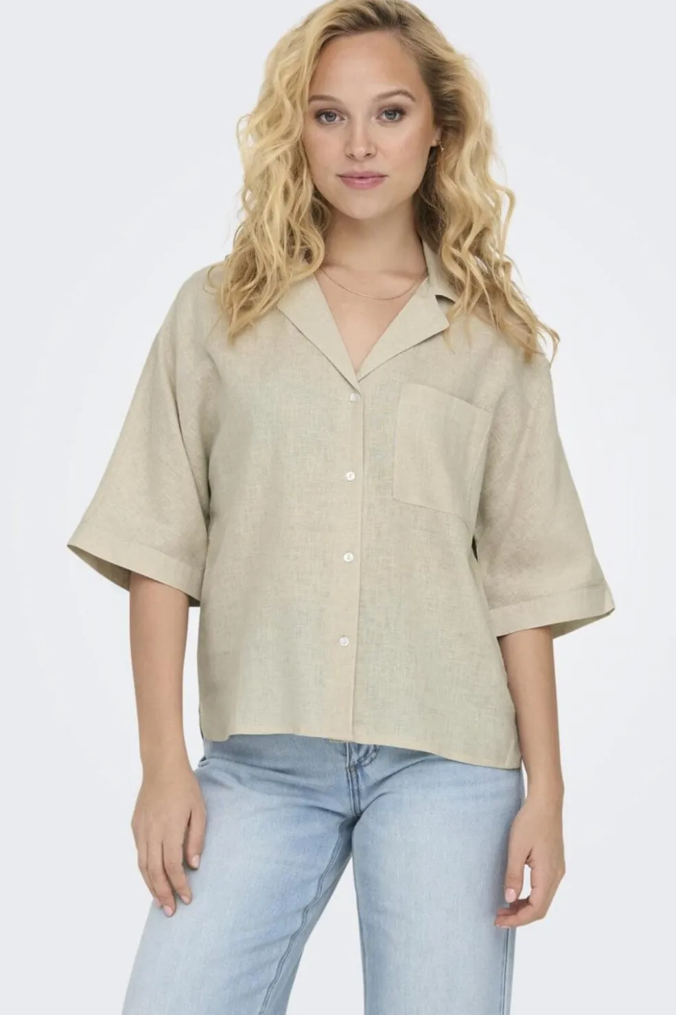 Onltokyo Life Ss Linen Bl Shirt*Only