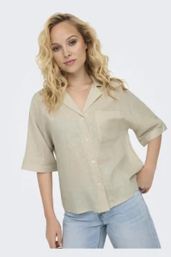 Onltokyo Life Ss Linen Bl Shirt*Only