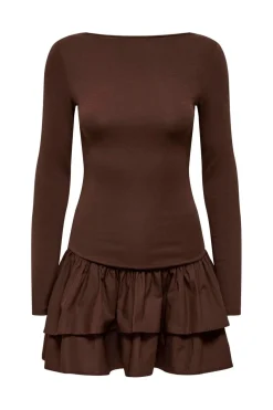 Only Onlvega L/S Boatneck Mix Dress Box< Kjoler