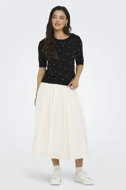 Only Onlvenice Life Ss Pearl O-Neck Knt< T-Shirts & Toppe