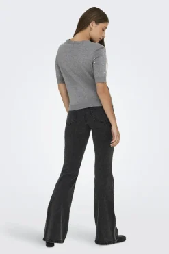 Onlvenice Life Ss Pearl O-Neck Knt*Only Online