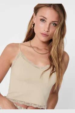 Only Onlvicky Lace Seamless Cropped Top< Nattøj & Lingeri