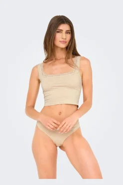 Only Onlvicky Lace Singlet Square Neck Acc< Nattøj & Lingeri