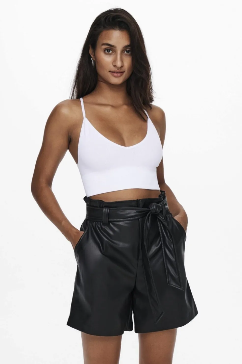 Onlvicky Rib Seamless Vneck Top Acc*Only Best