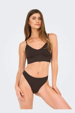 Onlvicky Rib Seamless Vneck Top Acc*Only New