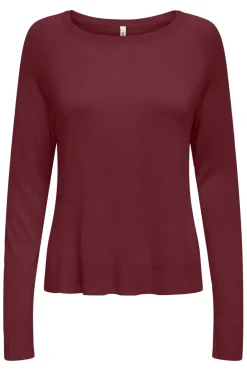 Only Onlvienna Ls O-Neck Knt< Strik|Bluser & Skjorter