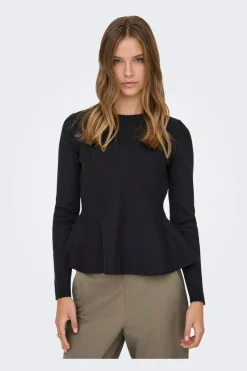Onlvilda Ls Peplum O-Neck Knt*Only Best