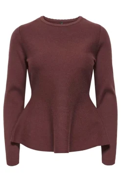 Only Onlvilda Ls Peplum O-Neck Knt< Strik|Bluser & Skjorter