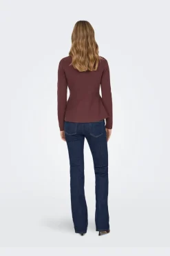 Only Onlvilda Ls Peplum O-Neck Knt< Strik|Bluser & Skjorter