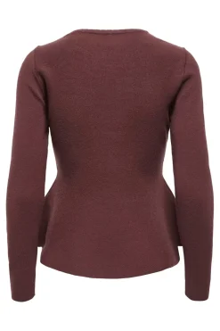 Only Onlvilda Ls Peplum O-Neck Knt< Strik|Bluser & Skjorter