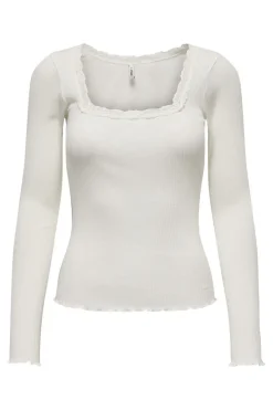 Only Onlxena L/S Lace Top< T-Shirts & Toppe