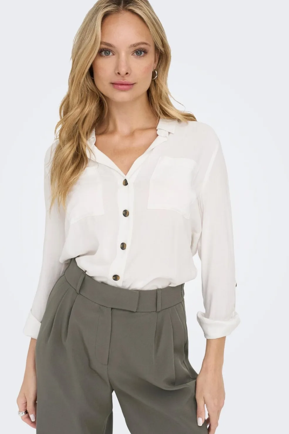 Only asmin Shirt L/S< Bluser & Skjorter|Ammevenligt Tøj